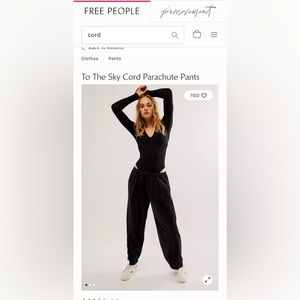 Free People To The Sky Cord Parachute Pants